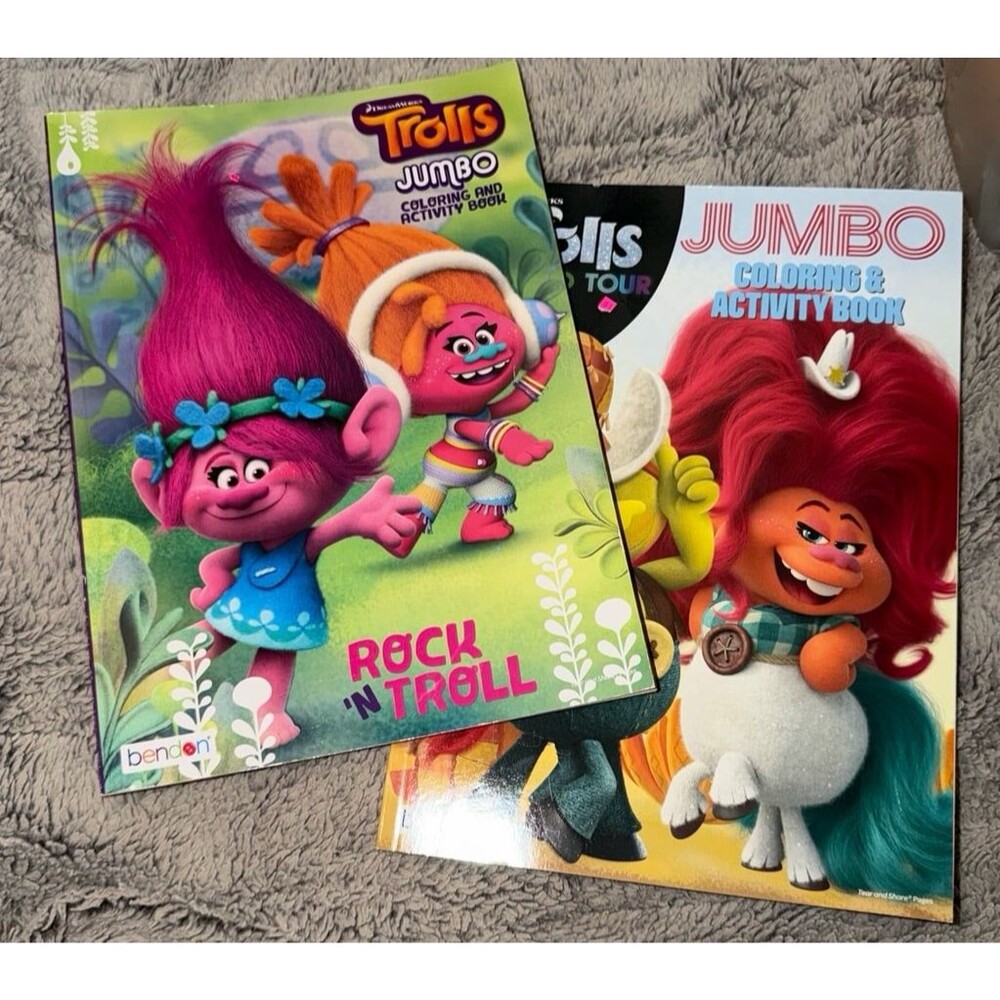 Set of 2 Dreamwork’s Trolls Coloring Books